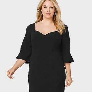 Ashley Graham Beyond sweetheart black dress